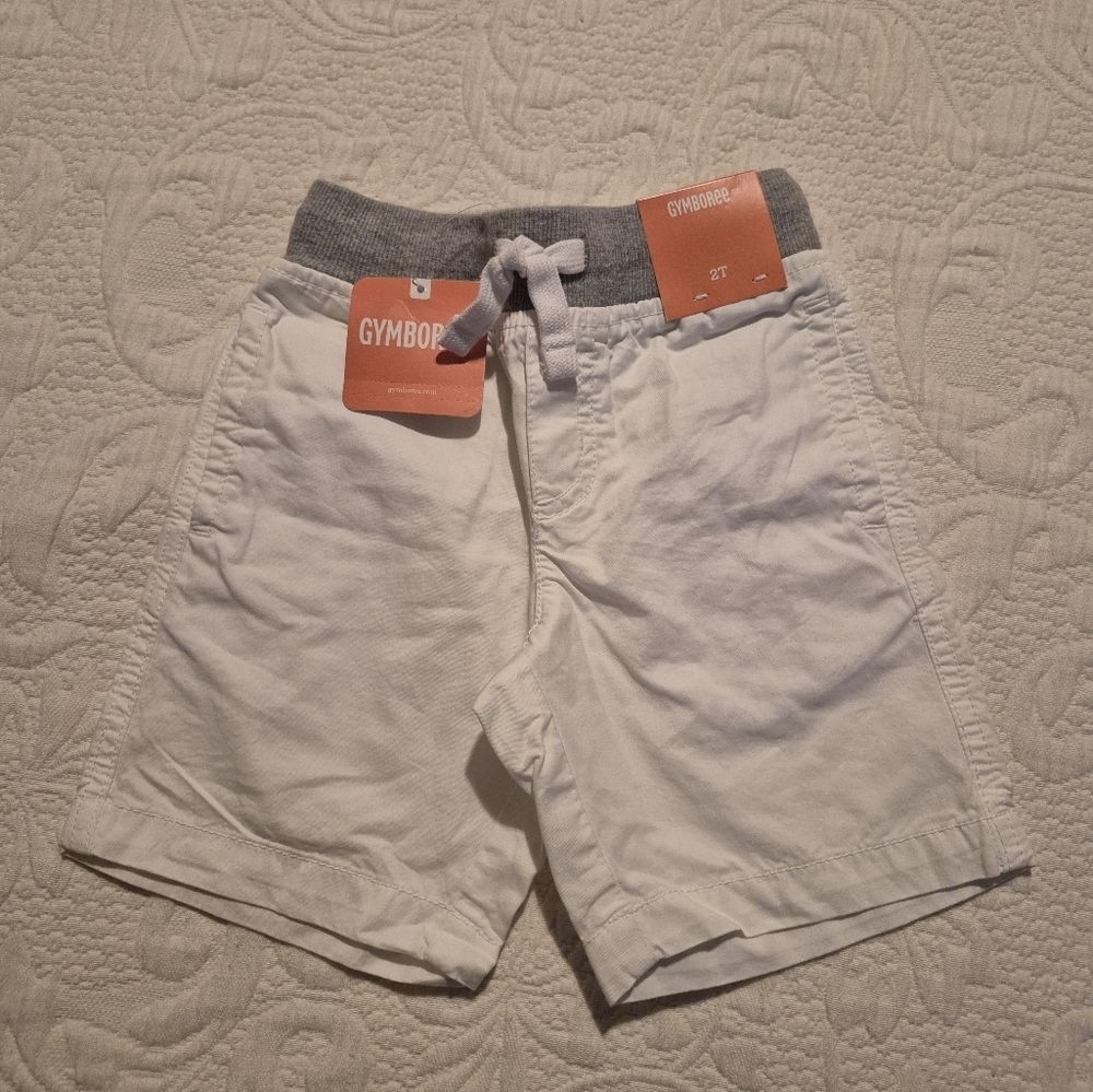 Gymboree boys size 2T white shorts, soft waisted, NWT